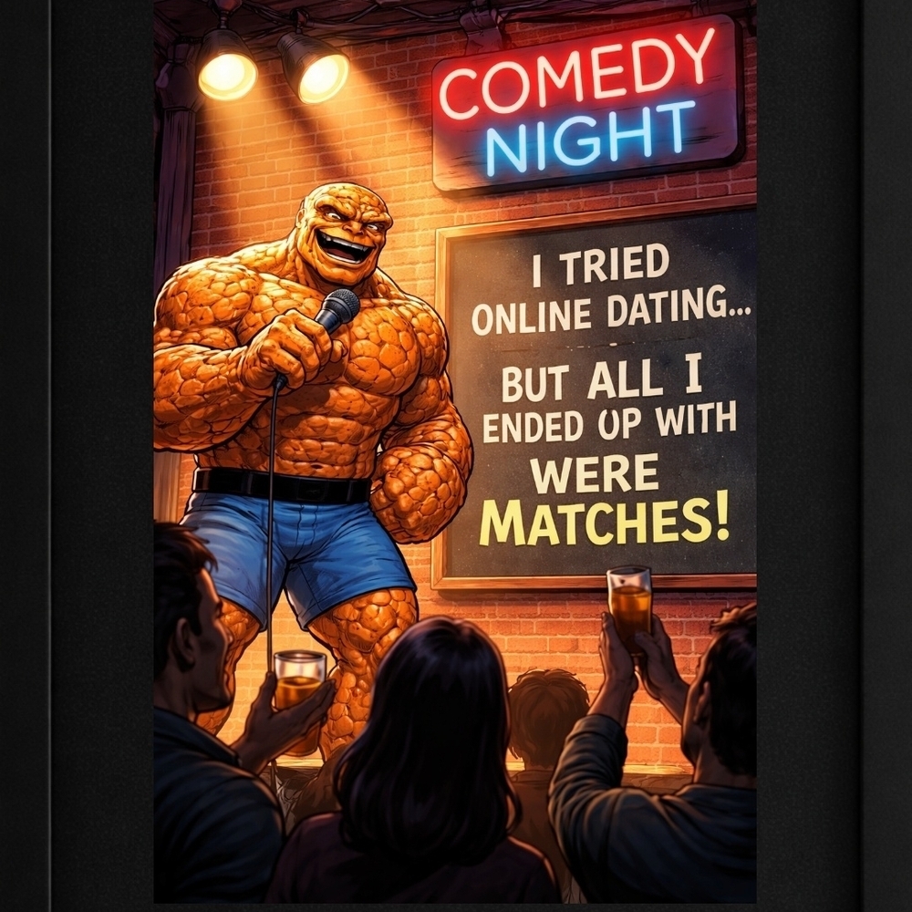 A.I. Comedy Stand‑Up Art Print 8x10 Frame